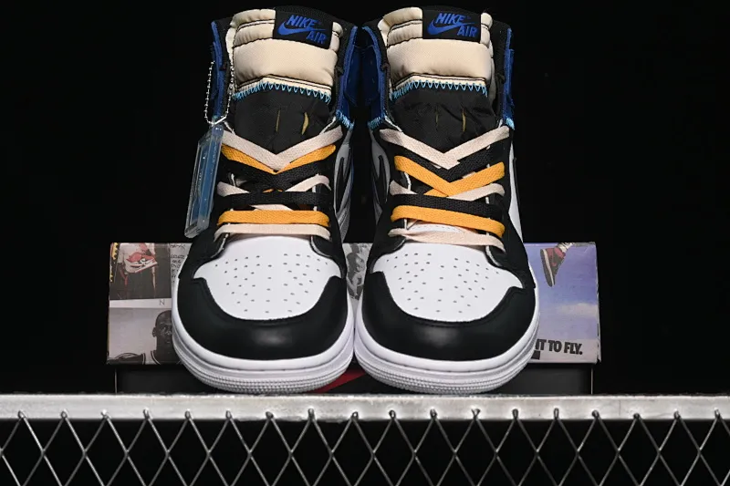 All categories Air Jordan Jordan series basketball shoes Air Jordan 1 High Fragment x Union x Air Jordan 1 Retro AJ1 Joe 1 new deconstructed royal blue high-top basketball shoes IO7847-001